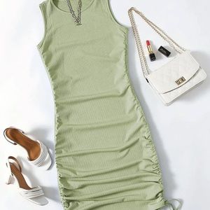 body con light green adjustable dress